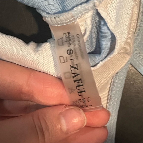 Light Blue Ribbed Bikini Set - Picture 4 of 4